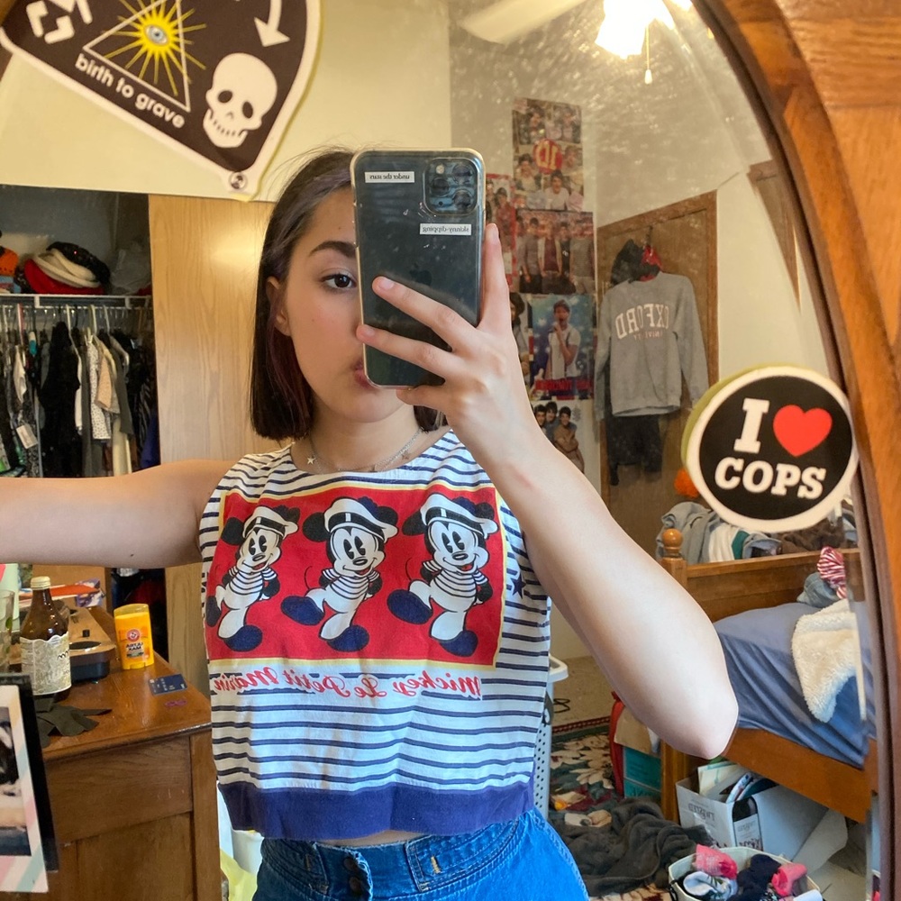 vintage mickey cropped tank!
